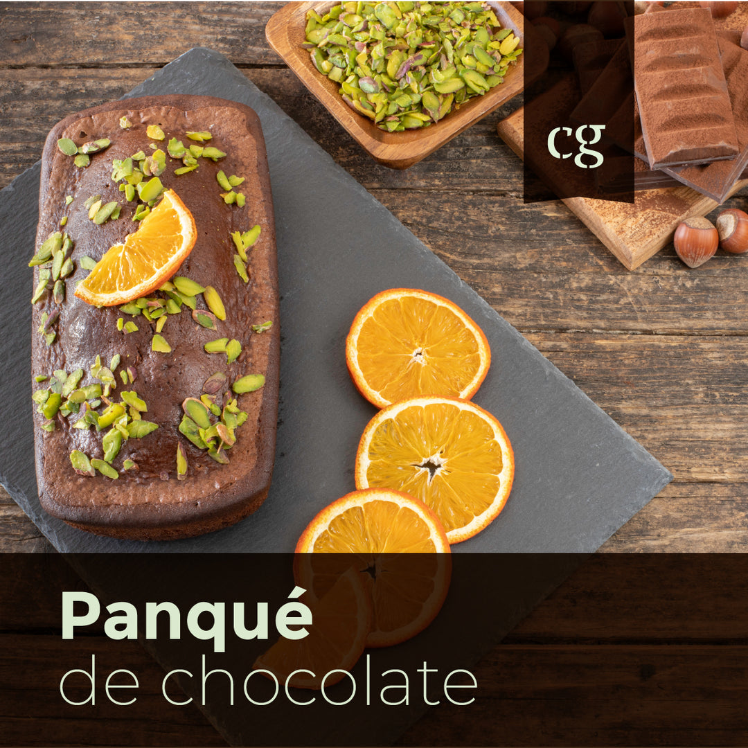 Panqué de chocolate y naranja
