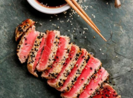 Atún en costra al teriyaki