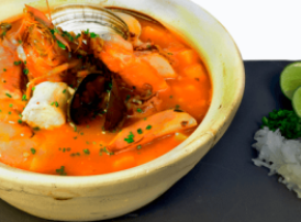 Caldo de Camarón al chipotle