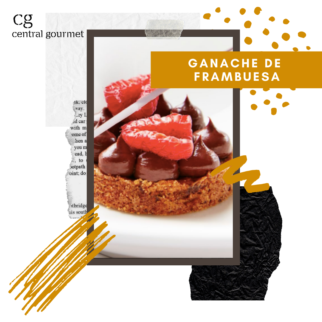 Ganache de frambuesa para tartas y pasteles