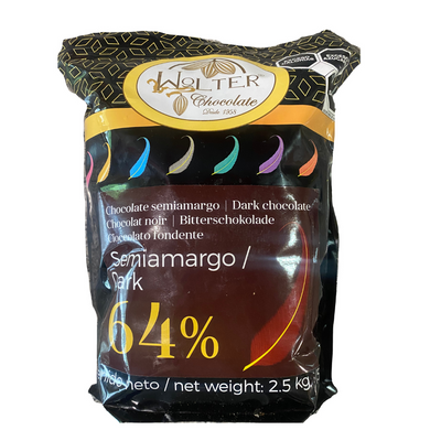 Chocolate semi amargo 64% Wolter Dark