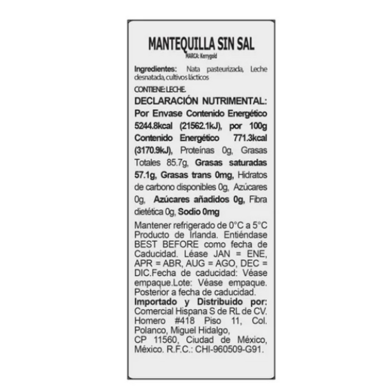 Mantequilla sin sal Kerrygold
