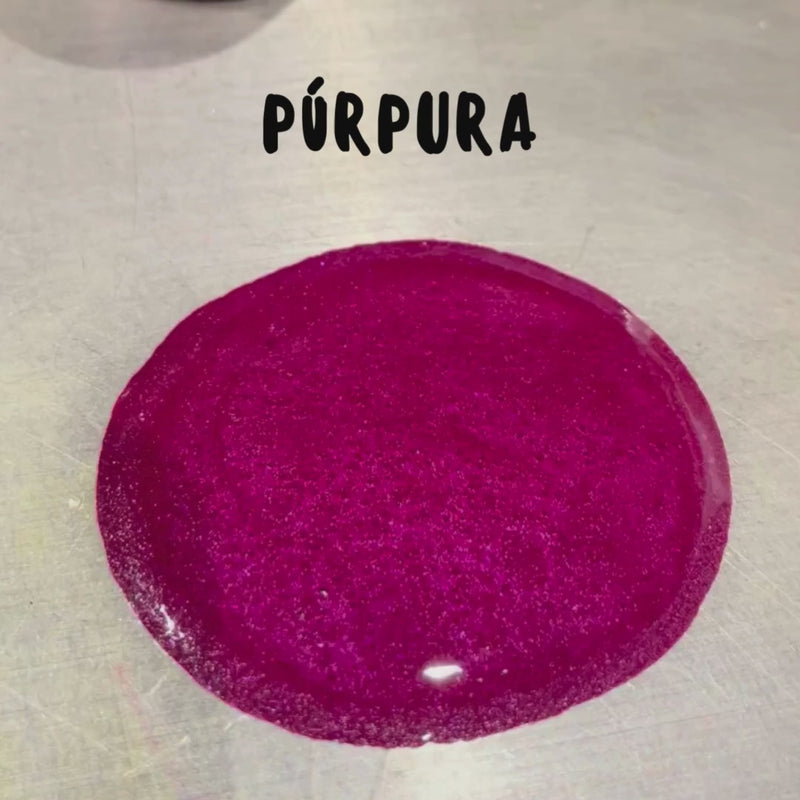 Manteca de cacao natural pintada color púrpura