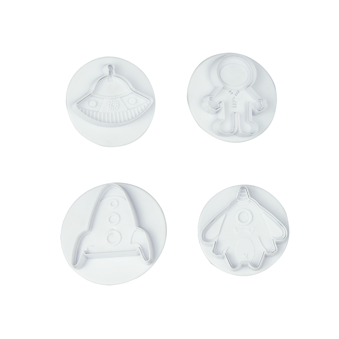 Juego de Cortadores para galletas con Eyector Viaje al Espacio