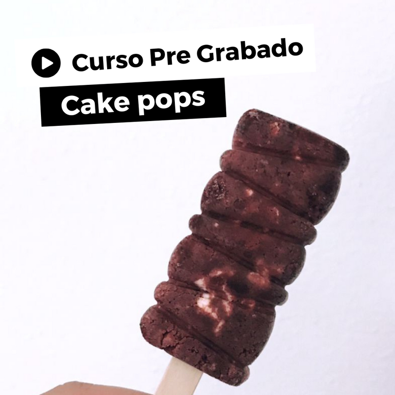 Curso de repostería en línea pre grabado de cake pops con chocolate, nivel básico.
