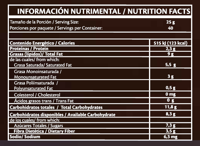 Chocolate amargo 70.1% cacao