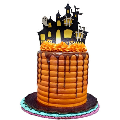cake topper en forma de mansion tenebrosa