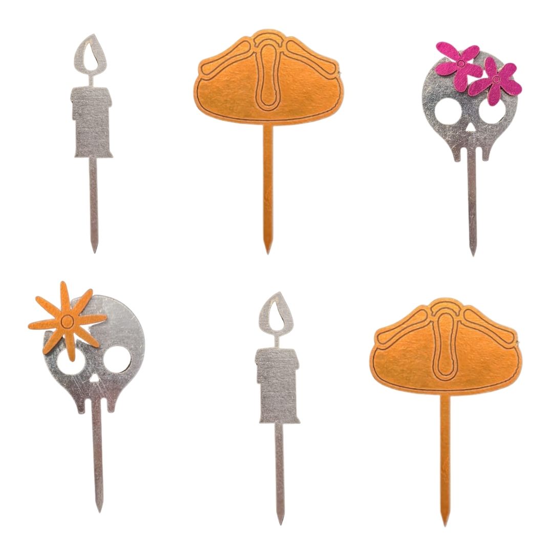 cake topper de cupcake en forma de ofrenda