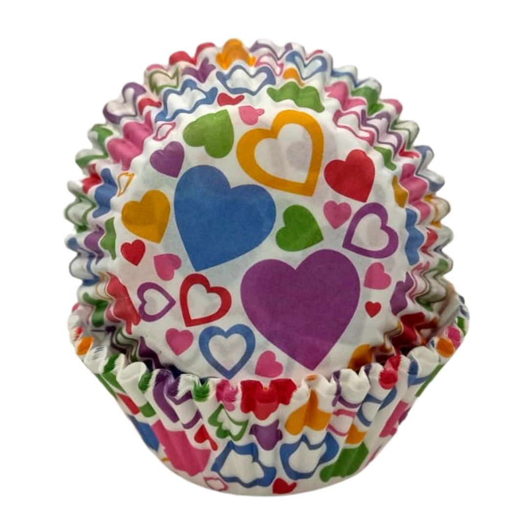 capacillo de papel antiadherente de corazones