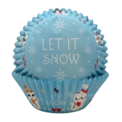 capacillo para cupcakes color azul navideño