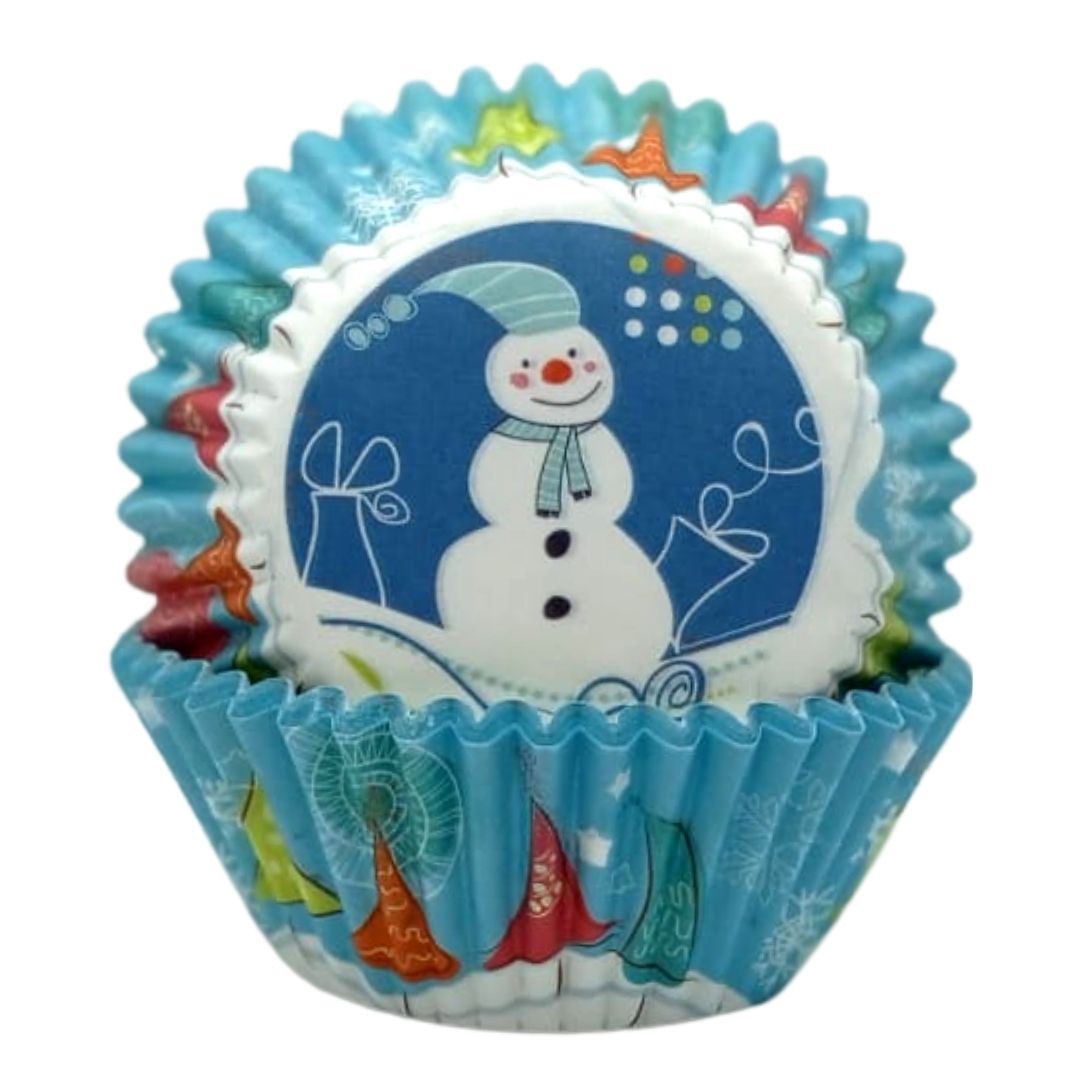 capacillo de papel navideño muñeco de nieve 