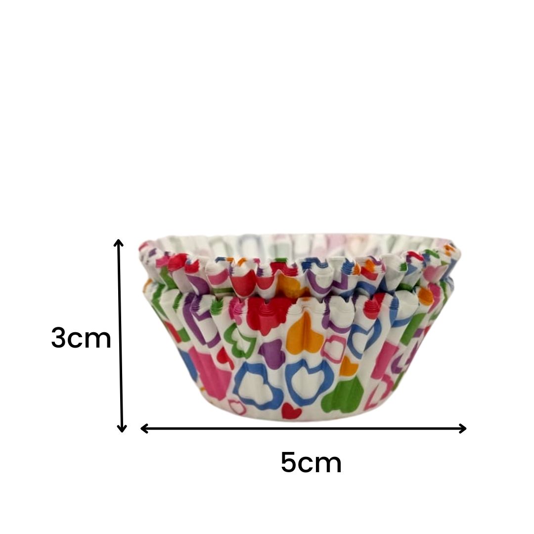 capacillo para cupcakes con corazones