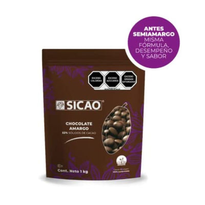 chocolate amargo sicao 52% cacao