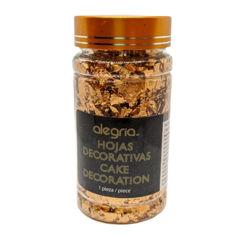 copos de hoja de oro cobre