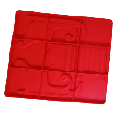 molde de silicon para navidad color rojo