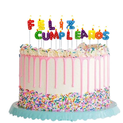 vela feliz cumpleaños de colores para pastel