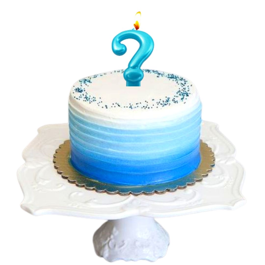 vela de cumpleaños azul